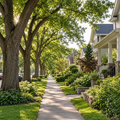 A quiet residential neighborhood